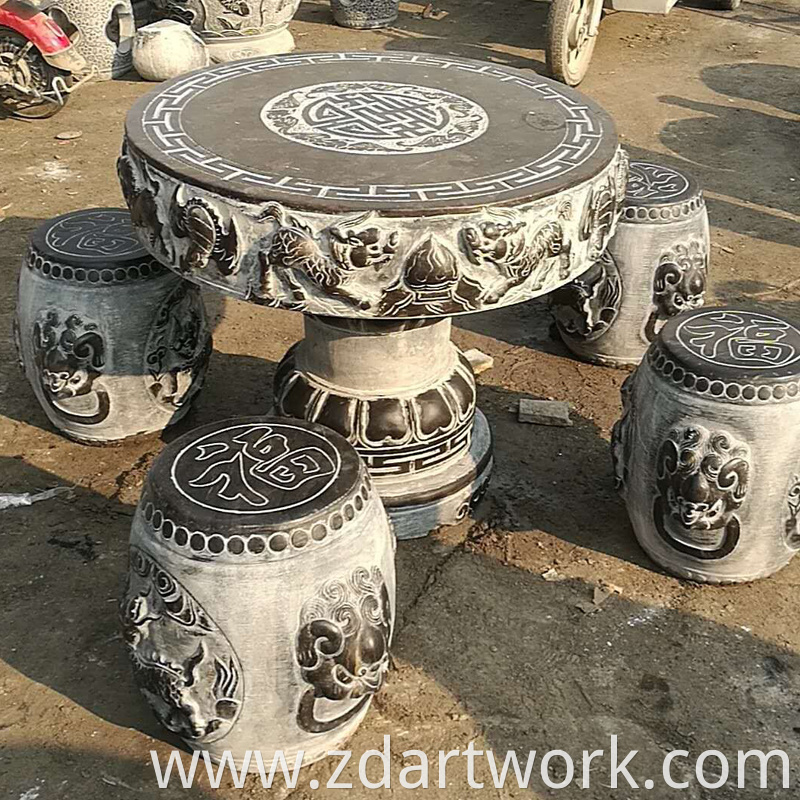 Stone Table Courtyard Stone Carving Ornaments
